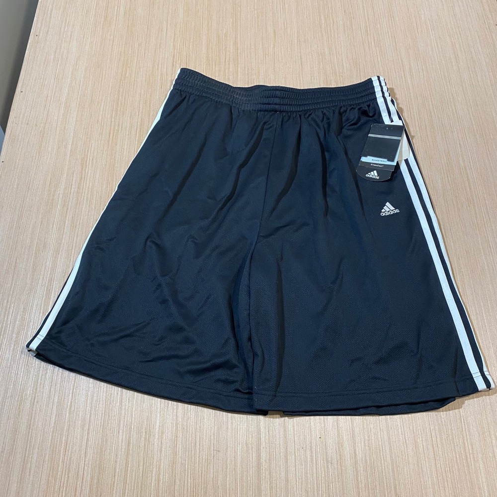 Adidas ClimaCool Basketball Shorts Mens XL Black White 3-Stripe Vintage 173450